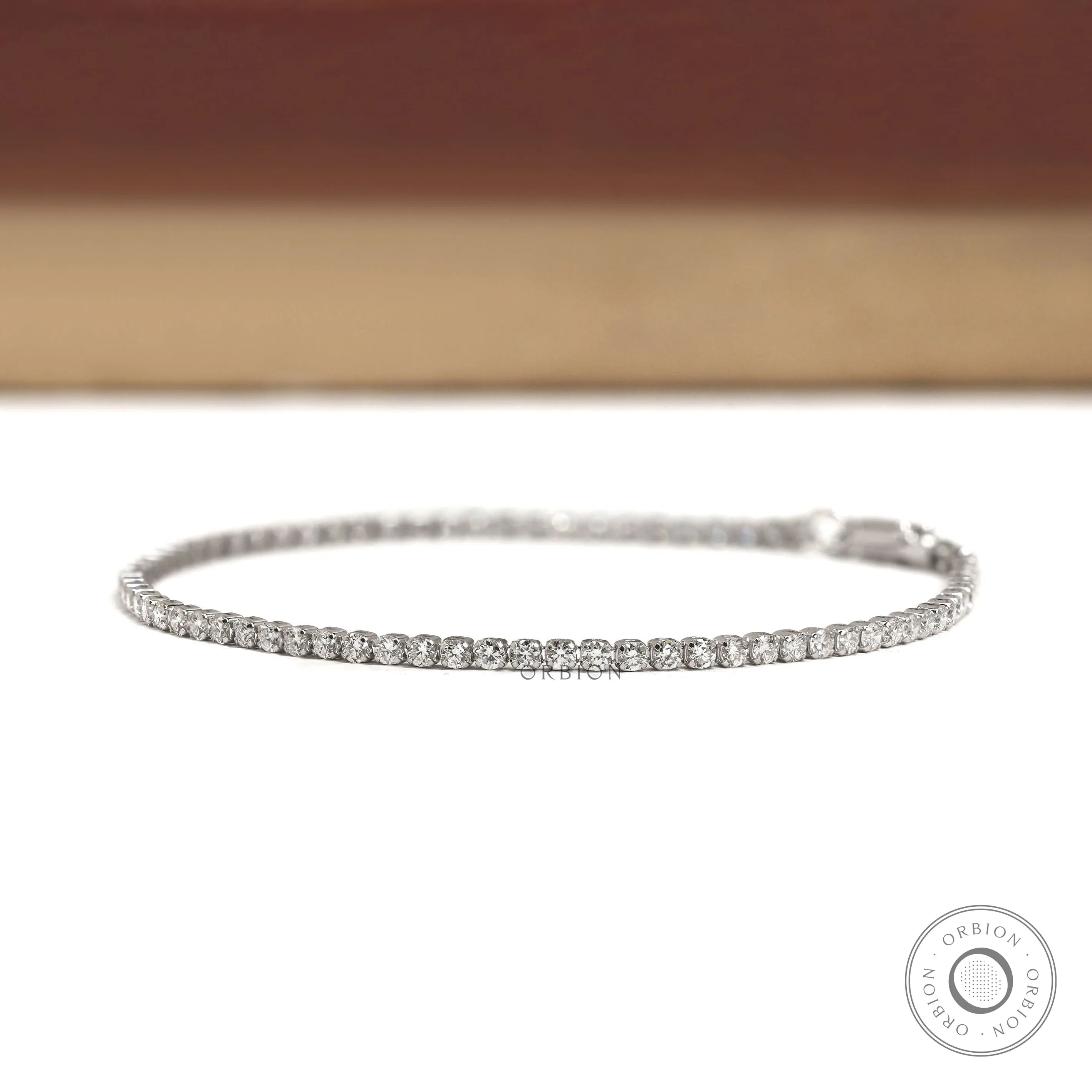 Lightweight diamond tennis bracelet, perfect for gifting and everyday wear, 14k white gold