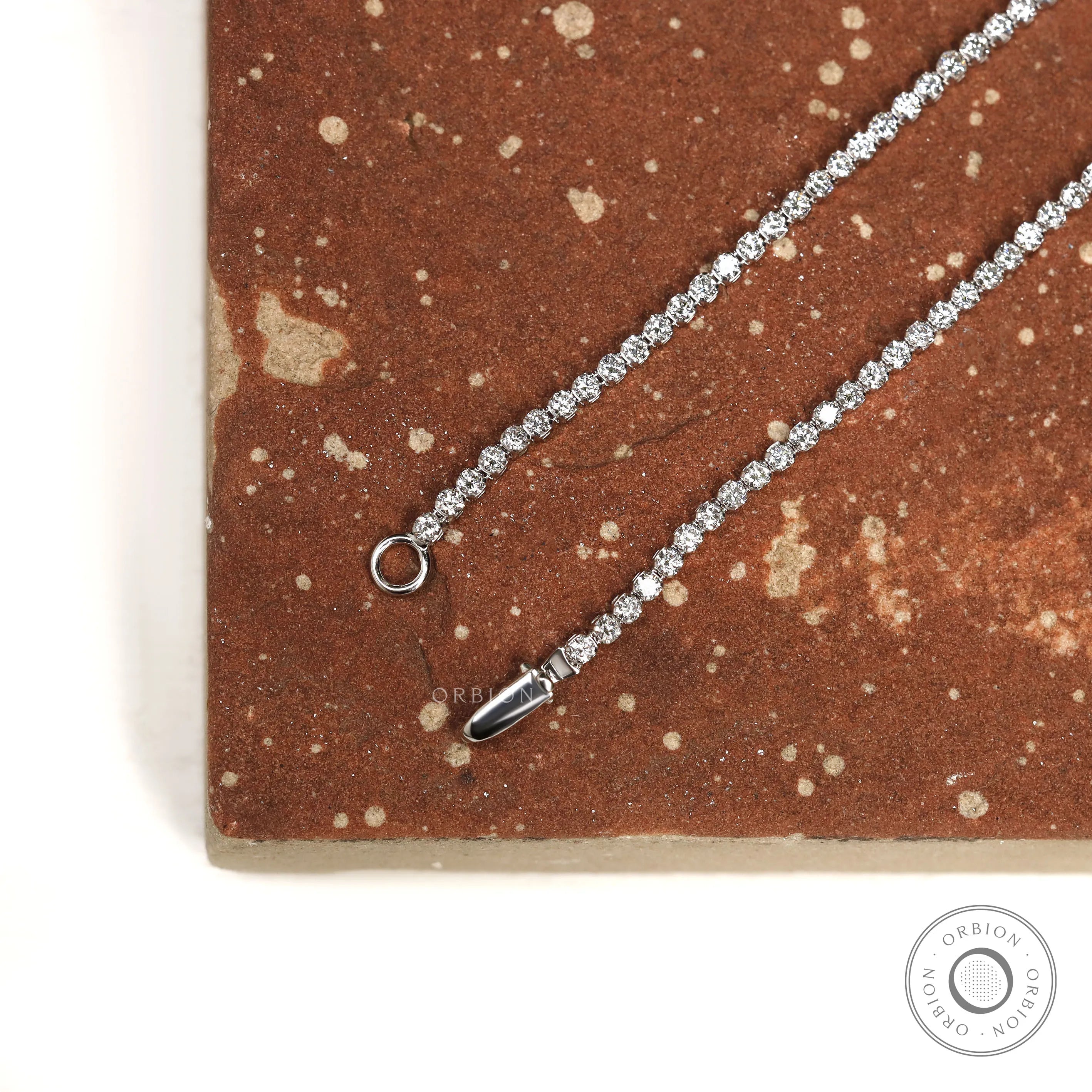 1.80 mm diamond tennis bracelet in 14k white gold, lightweight and versatile for daily wear