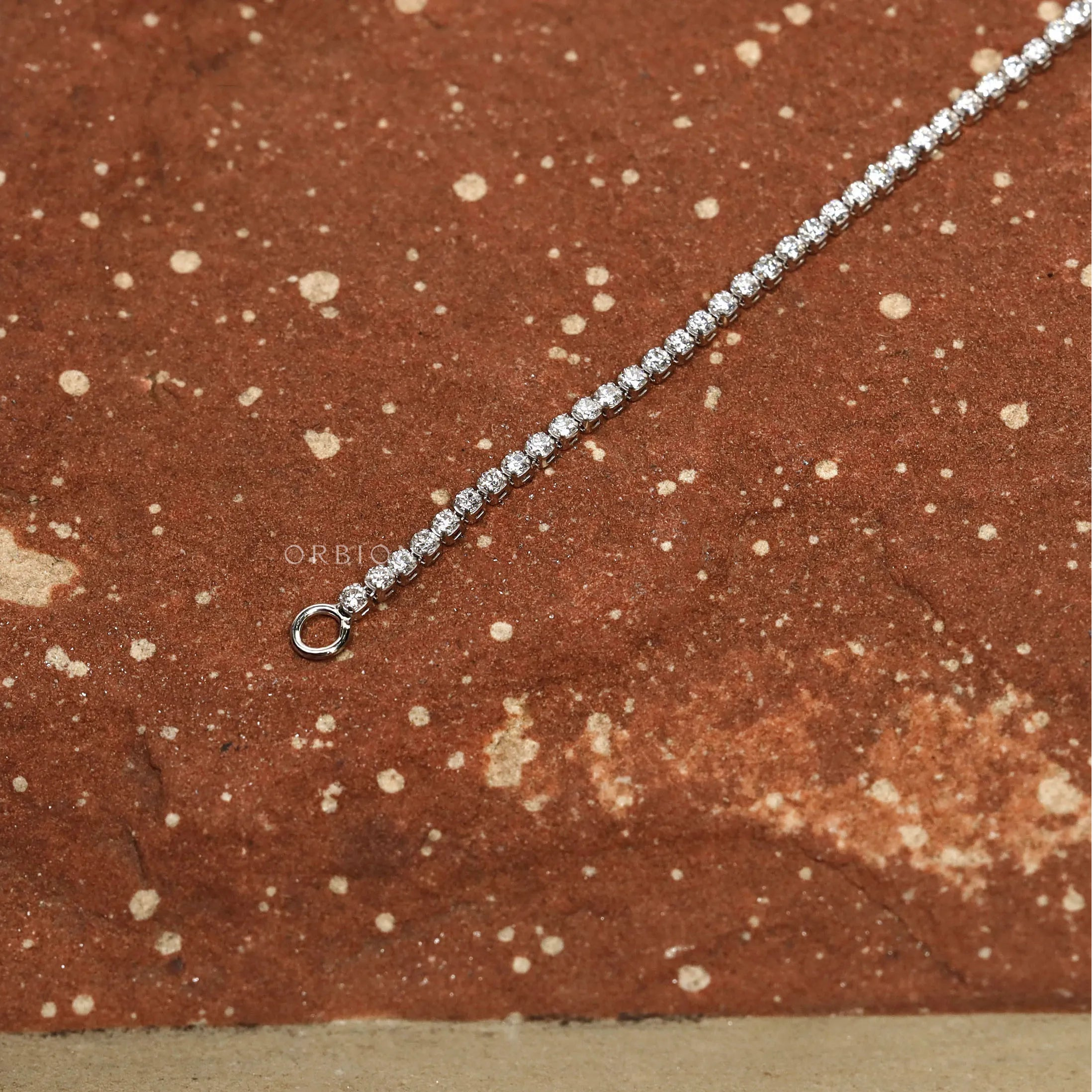 Timeless 14k white gold 1.80 mm dainty diamond bracelet, perfect everyday jewelry gift