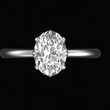 OMC Oval Cut Moissanite Ring, 10K White Gold Classic Solitaire Rings, Anniversary Ring, Unique Engagement Ring, Proposal Ring Gold