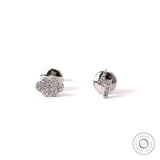 Cloud and Thunderbolt Diamond Stud Earrings, Lightning Bolt Earrings, Mismatched Earrings Dainty, Pave Earrings, Lab Grown Diamond Earrings