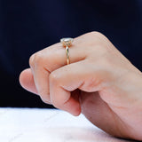 Old Mine Cut Cushion Ring Moissanite, Elongated Cushion Cut Ring, Moissanite Engagement Ring, 6 Prong Ring, Georgian Style Ring, Gold Rings