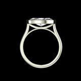 Marquise Brilliant Cut Moissanite East West Ring in 10K/14K/18K Solid Gold, Bezel Cathedral Set Ring, Engagement Ring For Women