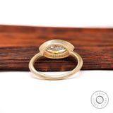 East West Marquise Moissanite Bezel Engagement Ring Marquise Solitaire Ring Dual Finish Knife Edge Shank Matte Gold Anniversary Ring For Her