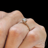 Elegant Marquise Moissanite Ring - Art Deco Vintage Style in Yellow Gold, Handcrafted Vintage Glamour in Gold, Timeless Beauty