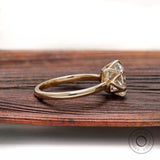 Old Mine Cut Cushion Ring Moissanite, Elongated Cushion Cut Ring, Moissanite Engagement Ring, 6 Prong Ring, Georgian Style Ring, Gold Rings