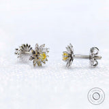 Lotus Inspired “Majestic Bloom” Earrings, Fancy Yellow Lab Diamond Earrings, Flower Petals, Uniquely Designed Diamond Earrings in Solid Gold