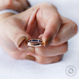 Princess Blue Sapphire Channel Set Wedding Band, Half Eternity Anniversary Band, Color Wedding Band, Blue Channel Set Ring, 14k Rose Gold