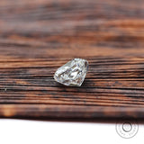 Profile view of brilliant cut cushion loose diamond