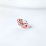 Bottom view of fancy vivid pink cushion lab diamond
