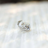 Old mine cut cushion moissanite with pavilion facet view