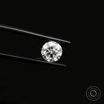 Round D/E/F loose lab diamond with crisp nova facet pattern