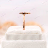 1 Carat Pear Shape Lab Grown Diamond Ring / Pear Cut Diamond Solitaire Engagement Ring / 14K Rose Gold Ring, Cathedral Ring, Gift For Her