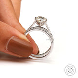 OMC Elongated Cushion Moissanite Ring Set, Tulip Set Engagement Ring With Stacking Band, White Gold Rings, Art Deco Ring Set, Bridal Rings