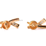 Estate-inspired Diamond Earring, X Shaped Gold Earrings With Diamonds / Cross Earring / Diamond Stud Earrings for Women