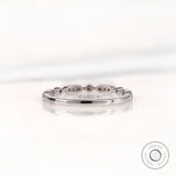 Classic Lab Diamond Wedding Band, 18K Solid Gold Ring, Delicate Moissanite Eternity Ring, Stackable Matching Rings For Women - Orbion Jewels