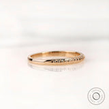 Solid Gold Wedding Band, Fluted Design, Modern Touch, 14k Or 18k, Timeless Dainty Classic Band, Textured Ring, Unique Plain Gold Band