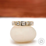 Multi Shaped Moissanite Full Eternity Band, Unique Mix Shape Cluster Wedding Band For Women, Beautiful Vintage Anniversary Band Gift For Her