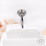 Asscher Cut Solitaire Engagement Ring, Asscher Cut Moissanite Ring, 14K White Gold Solitaire Ring, Double Claw Prong, Cathedral Rings