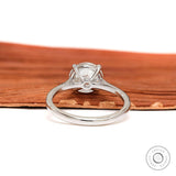 IGI Certified 2 Ct Round Cut Lab Diamond Ring Unique Solitaire 14k White Gold Lab Grown Diamond Moissanite Engagement Wedding Promise Ring