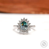 Luxurious Pear-Shaped Moissanite Engagement Ring with Halo Cluster - Make a Sparkling Statement, A Stunning Symbol of Love and Commitment