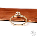 1 .2 Ct Oval Lab Grown Diamond Bezel Engagement Ring IGI Certified 10k Yellow Gold Ring Solitaire Cathedral Shank Promise Ring For Her