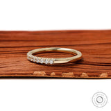 Unique Pave Setting Half Eternity Lab Diamond Wedding Band, Sparkling Round Stacking Band For Women, Diamond Matching Band For Custom Rings