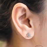 Cluster Diamond Earrings, Floral Diamond Earrings, Lab Grown Diamond Earrings, Flower Earrings, Rose Gold Earrings, Earrings For Young Girl