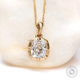 2 CT Old Mine Cushion Moissanite Pendant Unique Antique Style Matte Finish Pendant Georgian Jewelry Vintage Pendant For Chain/Necklaces