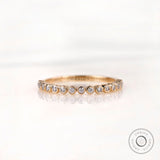 Floating Bubble Diamond Wedding Band, 1.3 MM Round Lab Grown Diamond Band, Half Eternity Band, Stackable/Matching Band, Minimalist Band