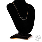 Bezel Circular Lab Diamond Necklace, Cluster Diamond Necklace, Floating Diamond Necklace, Bubble Diamond Necklace, Curved Diamond Pendant