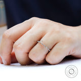 Minimalist Half Eternity Floating Bubble Single Prong Round Moissanite Stacking Wedding Band, Elegant Floating Band Ring for a Timeless Look