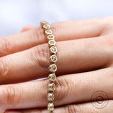 3 MM Old Cut Round Moissanite Necklace, Georgian Style Floating Stone Necklace, 14K Gold Claw Prong Statement Necklace, Layered Necklace