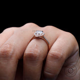 Heart Cut Moissanite Wedding Ring Halo Heart Moissanite Ring 1 Ct Dainty Heart Rings For Women Promise Ring for Her Cathedral Rings