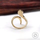 10K Gold Lab Diamond Snake Ring Round Cut Channel Set Serpent Ring Dainty Snake Rings Minimalist Snake Ring 1 Year Anniversary Gift
