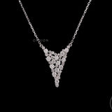 Contemporary Diamond Cluster Exclusive Necklace, Unique Falling Sparkling Nectar Pendant,  Lab Grown Diamond Waterfall Statement Necklace