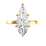 Pear Brilliant Cut Moissanite Diamond Solitaire Ring/ 14K Yellow Gold Engagement Ring/ Moissanite Ring For Her, Perfect Promise Ring