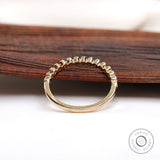 Floating Bubble Diamond Wedding Band, 1.3 MM Round Lab Grown Diamond Band, Half Eternity Band, Stackable/Matching Band, Minimalist Band