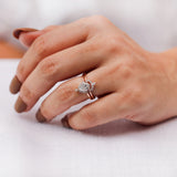 Pear shaped Moissanite engagement ring set Rose gold engagement ring Vintage Bridal set Diamond wedding Curved Anniversary Promise ring gift