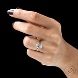 OMC Bar Culet Elongated Cushion Lab Diamond Engagement Ring in 14k Yellow Gold Compass Setting 2 Carat Antique Cut Lab Grown Diamond Ring