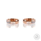 Scattered Diamond Hoop Earrings, Confetti Diamond Earrings, Unique Flush Set Lab Grown Diamond Earrings, Solid Gold Huggie Hoop Earrings