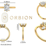 OMC Cushion Lab Grown Diamond Ring, 10K Solid Yellow Gold 8 Prong Solitaire Ring, Lab Created Diamond Engagement Ring, Old Cut Diamond Ring