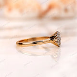 Round Lab Diamond Cluster Ring, 18K Solid Gold Diamond Floral Ring, Unique Cluster Engagement Ring, Everyday Wear Multi Stone Ring