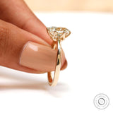 Elongated Cushion Engagement Ring, Old Mine Cut Ring, Cushion Moissanite Ring, Georgian Ring, 2.5 Ct Moissanite Ring, Vintage Ring Gold