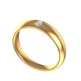 18K Yellow Gold Brilliant Pear Moissanite Gypsy Setting Wedding Band, Chunky,Wedding Band, Moissanite Ring Gold, Promise Ring for Women