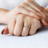 Round Lab Diamond Engagement Ring 14k Yellow Gold Solitaire Ring IGI Certified Hearts and Arrows Cut Tension Set Swirl Diamond Wedding Ring