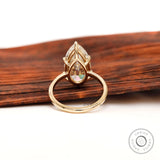 6 Ct Antique Large Pear Old Mine Cut Solitaire Moissanite Engagement Ring Teardrop Wedding Ring Big Moissanite Vintage Style Pear Cut Ring