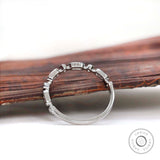 Classic Lab Diamond Wedding Band, 18K Solid Gold Ring, Delicate Moissanite Eternity Ring, Stackable Matching Rings For Women - Orbion Jewels