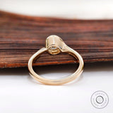 Round Lab Diamond Engagement Ring 14k Yellow Gold Solitaire Ring IGI Certified Hearts and Arrows Cut Tension Set Swirl Diamond Wedding Ring