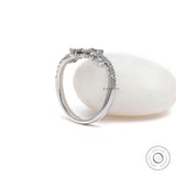 Unique Lab Grown Diamond Statement Ring, White Gold Wedding Ring Women, Multi Diamond Ring, Cluster Diamond Rings, Wave Engagement Ring